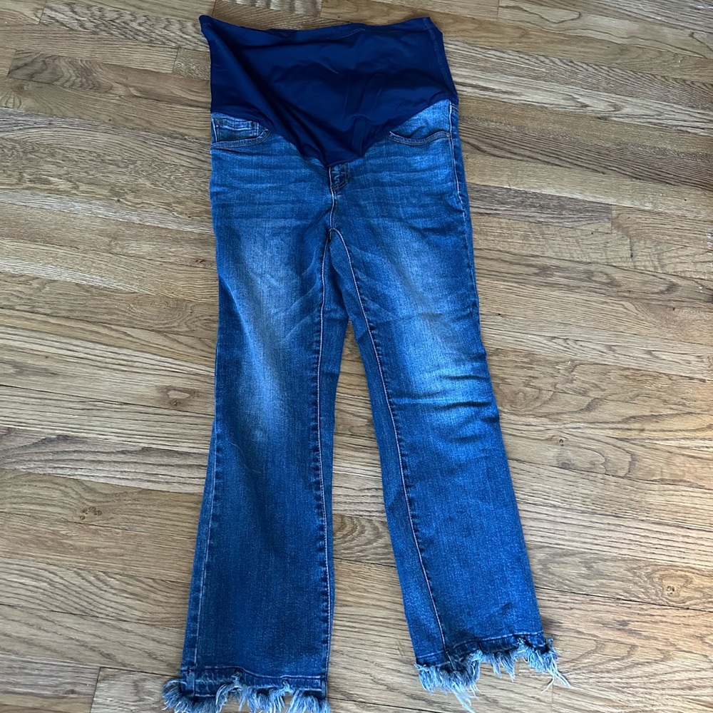 Pinkblush Maternity Jeans Ankle Raw Hem